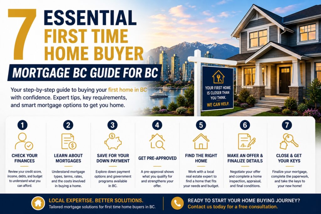 7 Essential First Time Home Buyer Mortgage BC Guide for BC